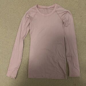 lululemon athletica Soft Pink Long Sleeve Tee